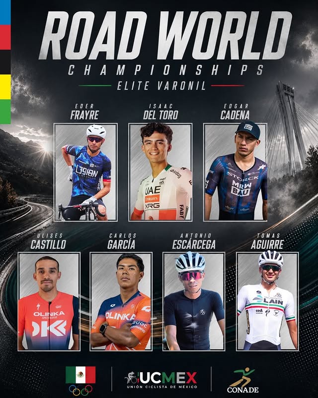 ESPNCiclismo's tweet photo. ¡LA ILUSIÓN TRICOLOR! Estos son los equipos masculinos y femeninos de México que acudirán al Mundial de Ruta en Canadá. 👏🇲🇽

📷 Unión Ciclista de México. https://t.co/8zf2HDv7aK