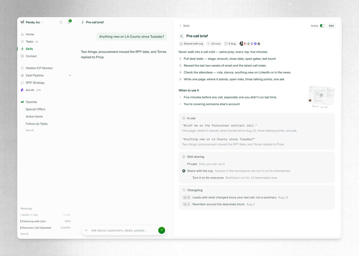 alvishbaldha's tweet photo. ⚡️ Turn your best workflows into Skills

Keep them private or share them with your team https://t.co/mCBtSFOT2y