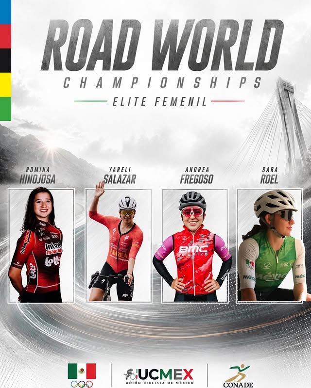 ESPNCiclismo's tweet photo. ¡LA ILUSIÓN TRICOLOR! Estos son los equipos masculinos y femeninos de México que acudirán al Mundial de Ruta en Canadá. 👏🇲🇽

📷 Unión Ciclista de México. https://t.co/8zf2HDv7aK