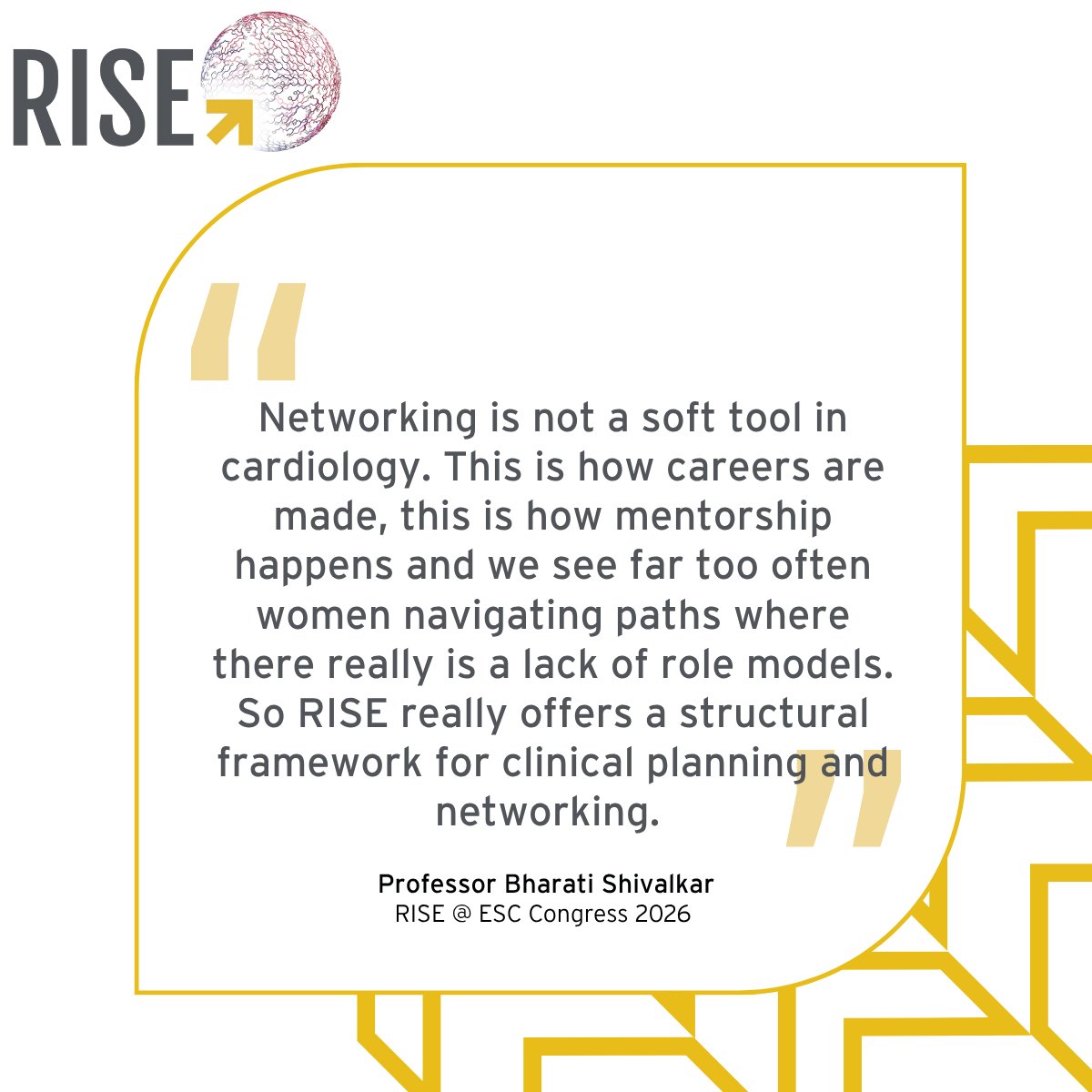 WomenAs1's tweet photo. Professor @Bharatishivalka, spoke about her experience at RISE @ ESC Congress 2026 and why it’s essential for women in all career stages.

Sign up to The Pulse today to learn about future networking and mentoring opportunities - https://t.co/WjJqPQ9cnV

#LetsRISE26 #ESCCongress https://t.co/YVXUGY4vxo
