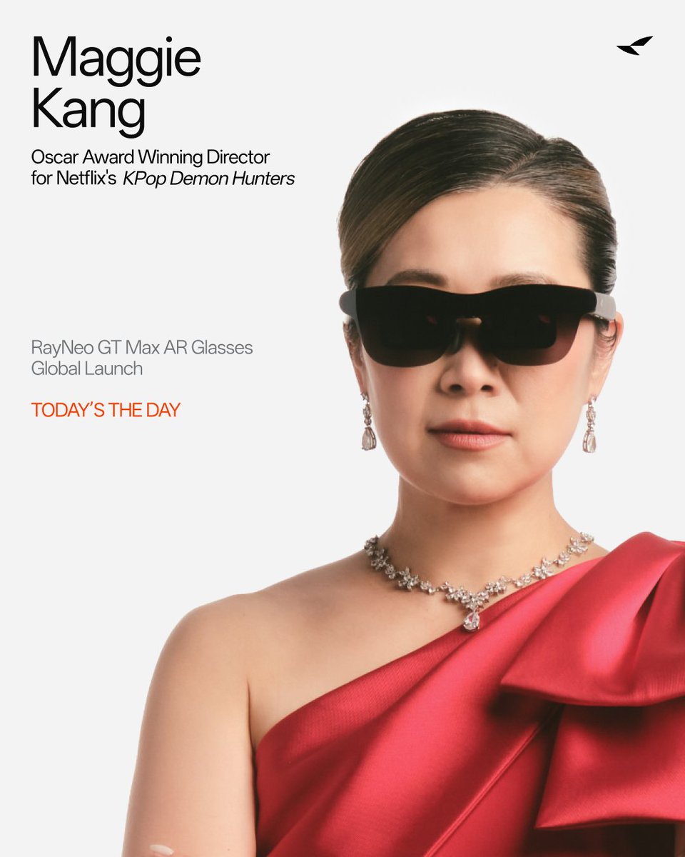 rayneo_global's tweet photo. A point of view changes everything.
@maggiemkang × RayNeo.
RayNeo iO Smart Glasses & RayNeo GT Max AR Glasses — Today's the day.
#RayNeo #RayNeoMoreThanYouSee #RayNeoiO #RayNeoGTMax https://t.co/E0ksVTw8tS