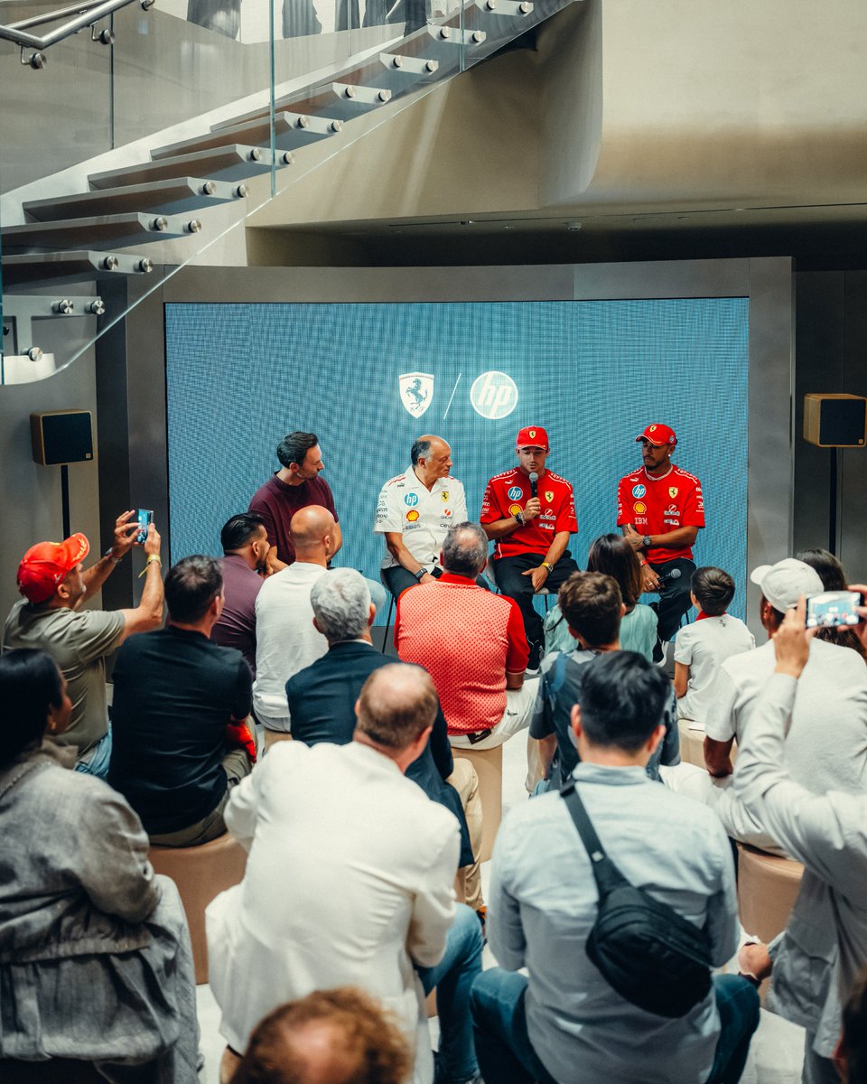ScuderiaFerrari's tweet photo. More magic from Milan ⭐️🎙️ https://t.co/QRQBKCT3iD