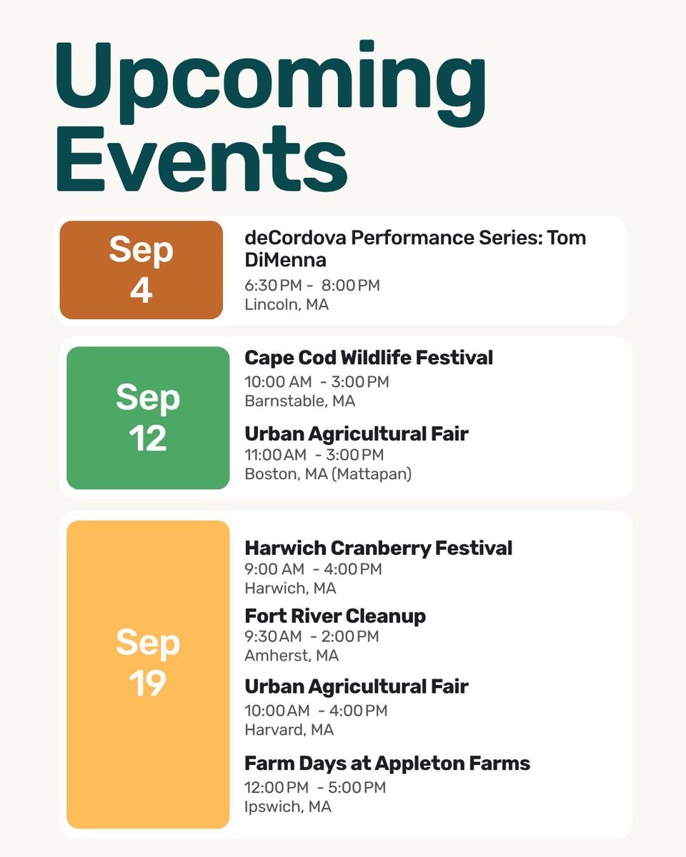 Nature4Ma's tweet photo. Connect with local conservation leaders near you! Check out our calendar of coalition partner events happening across the Commonwealth to learn how Question 6 protects drinking water and local parks — without raising taxes. 
Find an event near you! https://t.co/mHtBBtsoAR
#YesOn6 https://t.co/FU3FX4TIGc