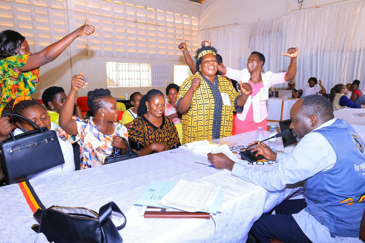 NRMOnline's tweet photo. The National Resistance Movement (NRM) Party Flagbearers for the National Women Council elections have this afternoon expressed interest and have been nominated by the Independent Electoral Commission ahead of tomorrow's Polls at Kyambogo College School. https://t.co/JOjdscUNBQ
