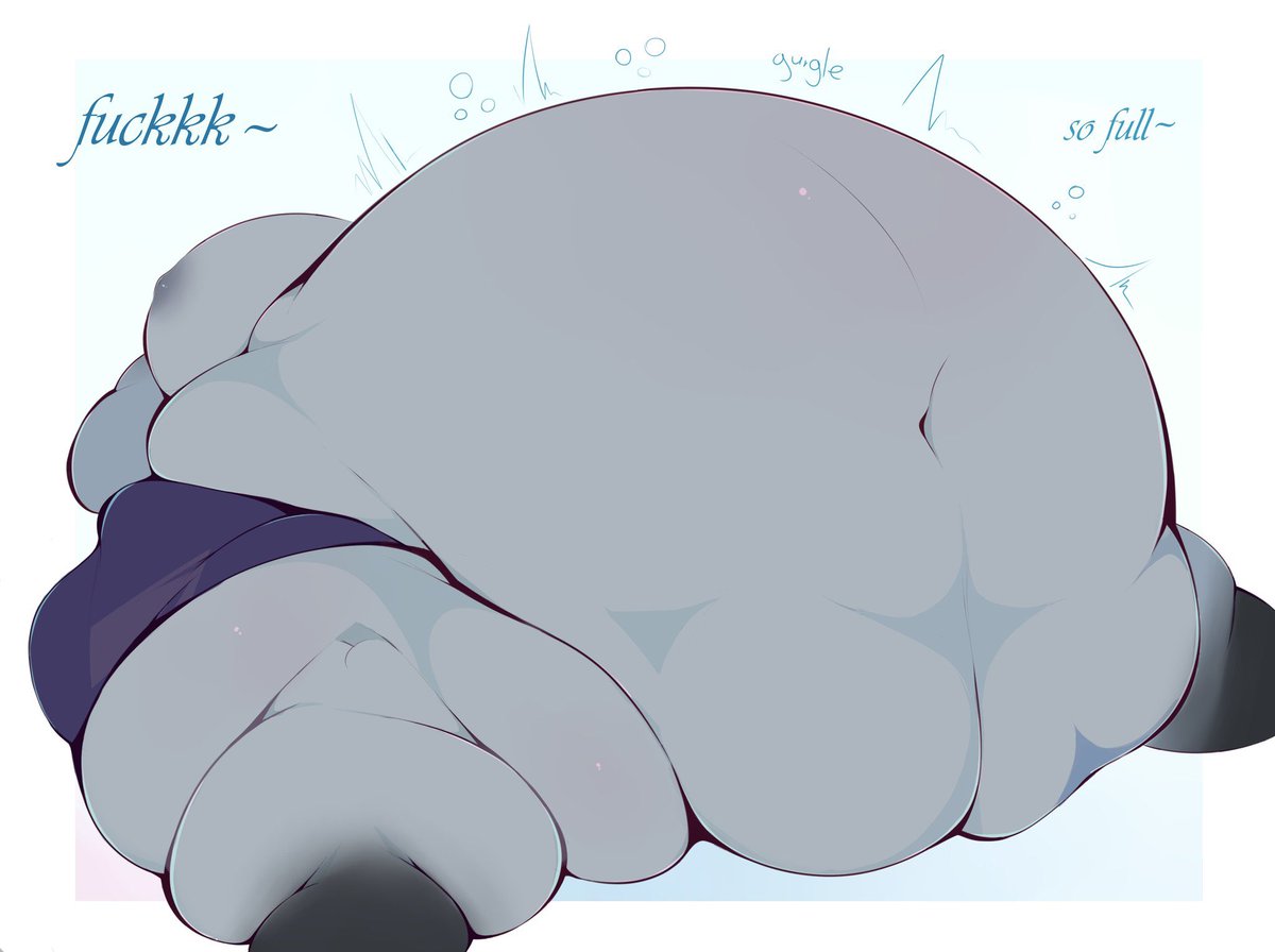 FatBakerDragon's tweet photo. A fun little follow up to this sequence I forgot to post~ Knox is regretting embracing the big bellied lifestyle so eagerly… https://t.co/P2GTvW6cVH
