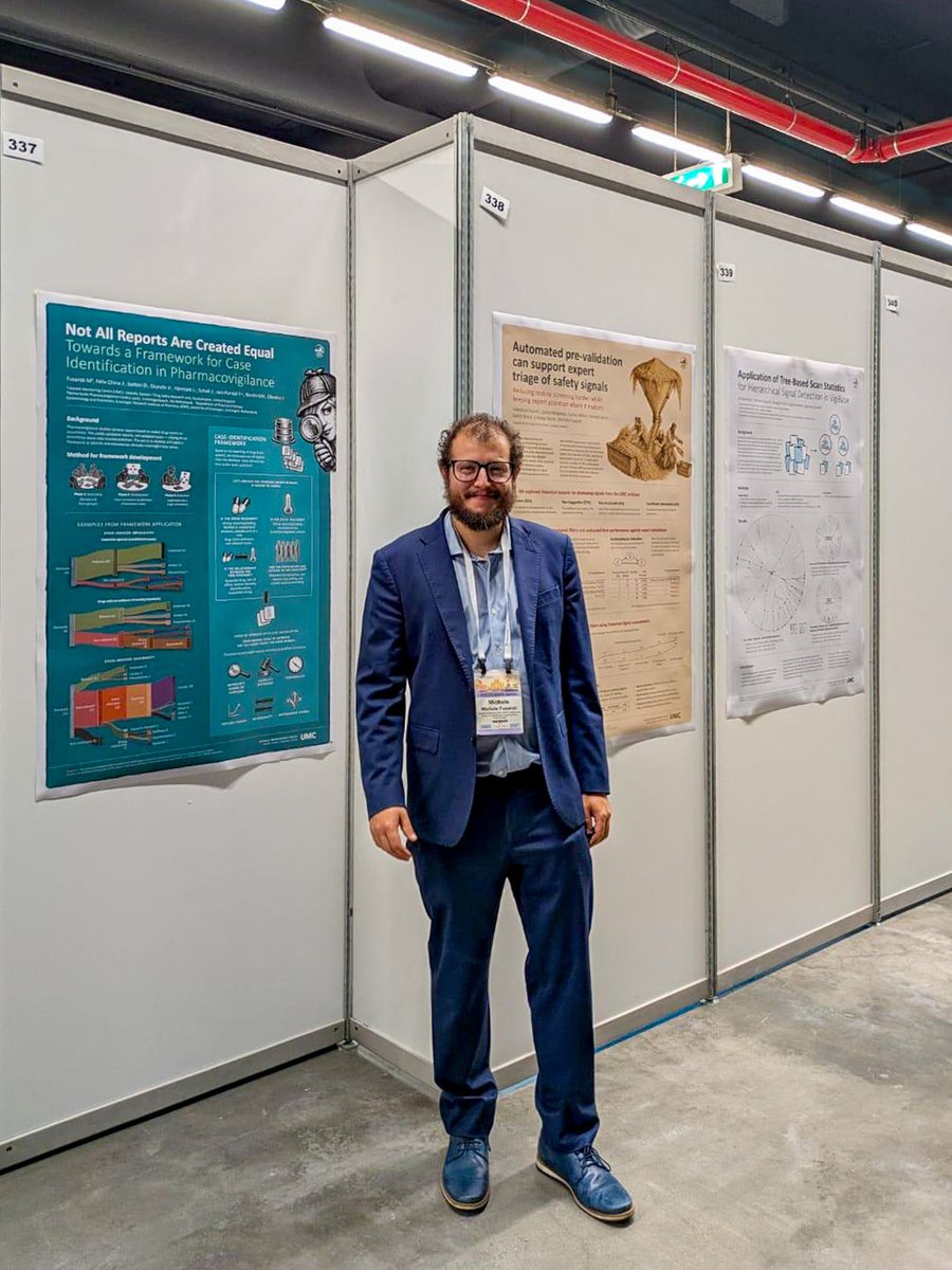 UMCGlobalSafety's tweet photo. The latest research from UMC was on display at #ISPEAnnual2026 🇮🇹
Our colleagues shared insights into case identification in #pharmacovigilance, safety signal triage, and novel approaches to #SignalDetection in VigiBase in new research posters. https://t.co/225YpbepxR