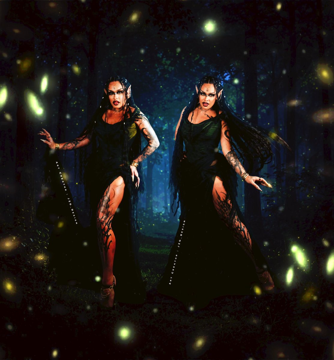 Design_Jzg's tweet photo. As Sombras da floresta 🍃🌛 / Art Design by ME
@gloriagroove para @sephorabrasil 
.
.
.
.
.
#gloriagroove #sephora #artdesigner #drag #artista https://t.co/2eZJvtjVqk