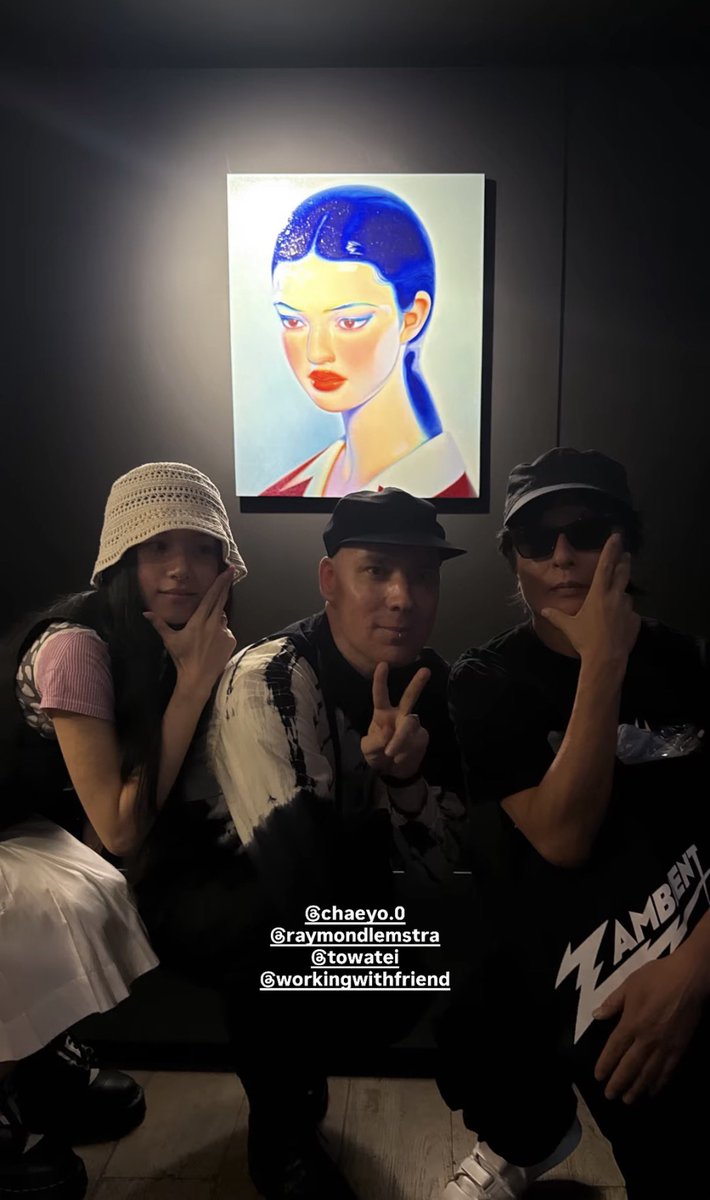 scysupport's tweet photo. Chaeyoung with record producer &amp; DJ Towa Tei, and artist Raymond Lemstra today 👀 https://t.co/Y8gcbMxdYX