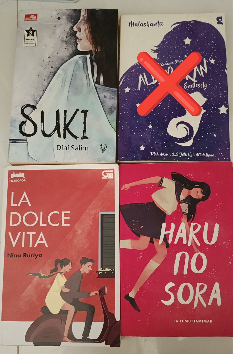 calliesnj's tweet photo. WTS preloved novel pribadi !!

🍊 avail on jeruk
📍Bandung
✅ original 100%

biaya di 🍊 sudah termasuk admin

cek condi blh dm yaa
https://t.co/GiRWIheR0U https://t.co/6PA7XW2Elc