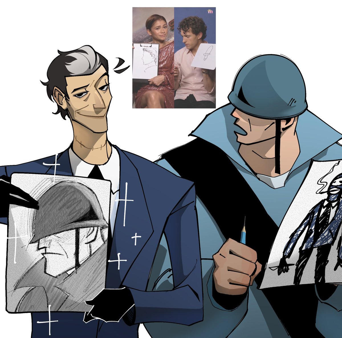 Rning645138's tweet photo. #FreedomFries #tf2 #tf2spy #tf2soldier https://t.co/SmEQ7H8zO5