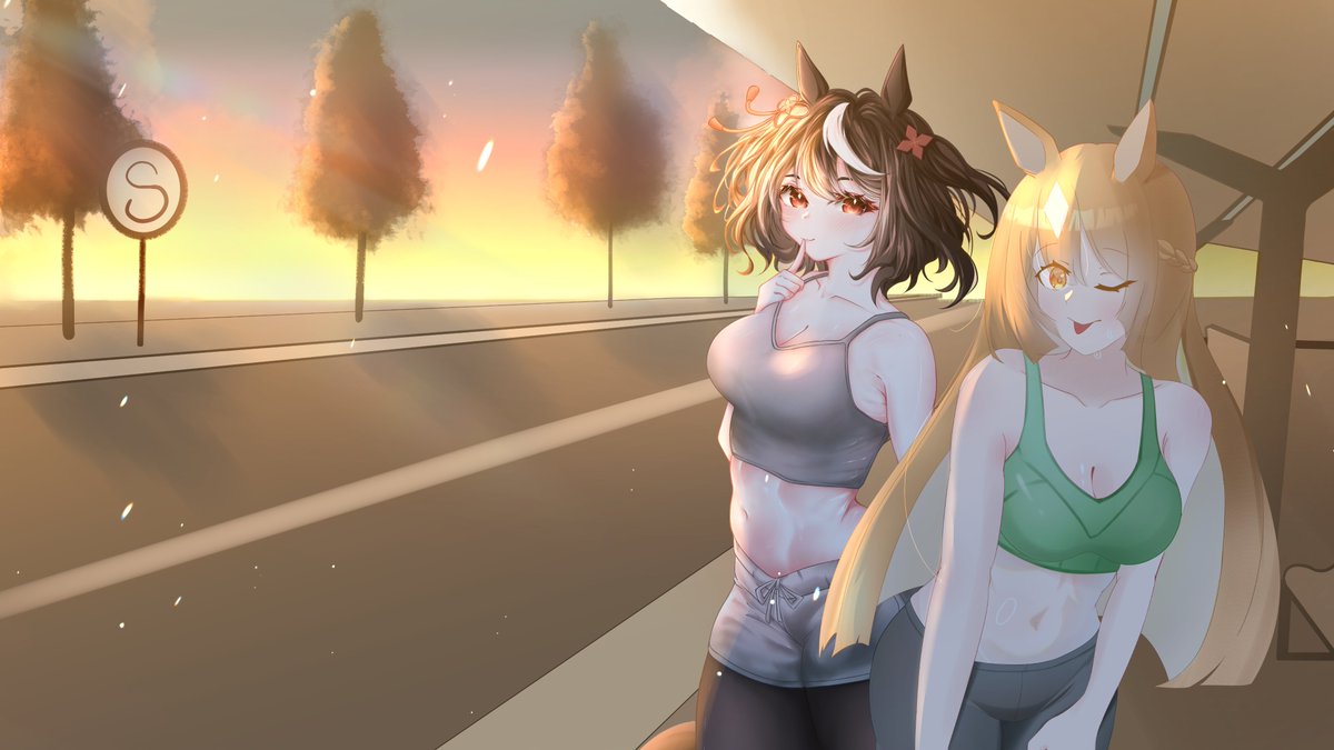 Apple_Teaspoon's tweet photo. Sato-Kita after training Combo!
kitasan by @StarPhea69462 
#ウマ娘 #サトノダイヤモンド #キタサンブラック https://t.co/DlfxCu5QyO
