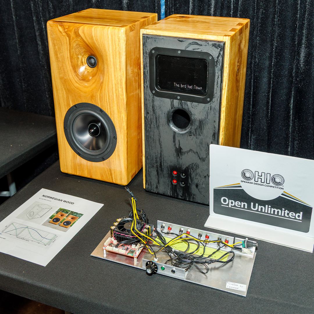 Parts_Express's tweet photo. 🔊 "Norwegian Wood" by Juan M., first place winner in the "Open Unlimited" category at the 2026 Ohio Speaker Design Competition 

📣 Share your speaker builds to be rewarded a $25 Parts Express coupon. Learn more at, https://t.co/nJiW0Mfq9E

#diyaudio #audiophile #speakerbuild https://t.co/7R1oRQsGza