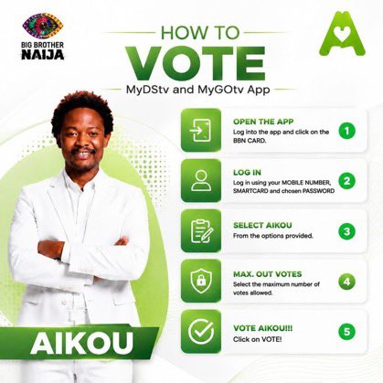 KennyMade8737's tweet photo. Have you voted for Aikou yet?

Just a few hours to go! ⏳

Kindly vote for Aikou on all available voting platforms. Every vote counts!

#BBNaija https://t.co/nJJiXCByuy