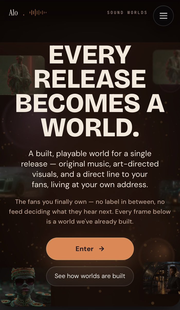 AloDesignPros's tweet photo. About to drop some π₯? You need a Sound World not a webpage. Visit https://t.co/58K9LxSEFt to learn more.
Your fans deserve it! #alosoundworlds #music #artists #creativedirection #alodesignpros https://t.co/TgPb9tU5hX