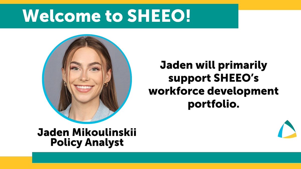 SHEEOed's tweet photo. Join us in welcoming Jaden Mikoulinskii to the SHEEO team as a full-time Policy Analyst. Jaden spent the summer as one of our Policy Interns and began her new role, which will focus on supporting our workforce and economic development portfolio, earlier this week. https://t.co/3EjsfZtSvB