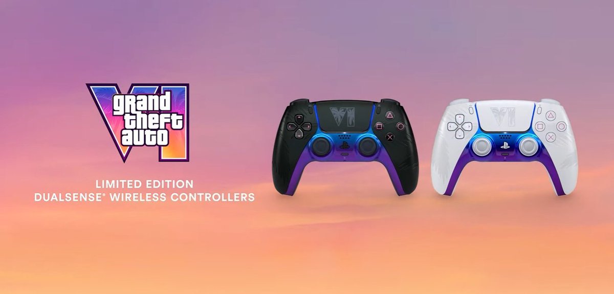 CentralGTABR's tweet photo. ⚠️ O novo controle do GTA 6 para PS5 está saindo por 85 dólares nos Estados Unidos. 

A pré-compra começa no dia 10 de setembro. Ainda não temos informações sobre as vendas no Brasil (se é que vão ocorrer).