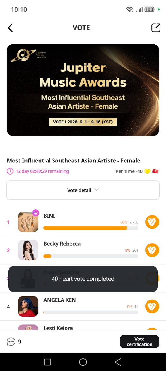 Marky290307's tweet photo. 📣📣📣Good evening BLOOMS!!!

We encourage every BLOOMS na meron pong existing My1pick, Kindly VOTE for BINI sa Most Influential Southeast Asian Artiste - Female until 11PM tonight na lang po ung FREE JMA HEART.

Please check your My1pick BLOOMS!

Thank you po 🙇🏻‍♀️

#ParaSaBINI https://t.co/btJKz8HWwU