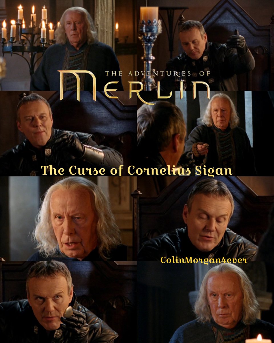 CMagnumfan's tweet photo. #posterdesign from every episode of #MerlinTvSeries now with 10/39 season 2 episode 1 #TheCurseOfCorneliusSigan aired on the 19th September 2009 #Gaius tries to tell #Uther about the seal belonging to Sigan #MerlinBBC #MissingMerlin #RichardWilson #AnthonyHead https://t.co/UPXAySMIl4