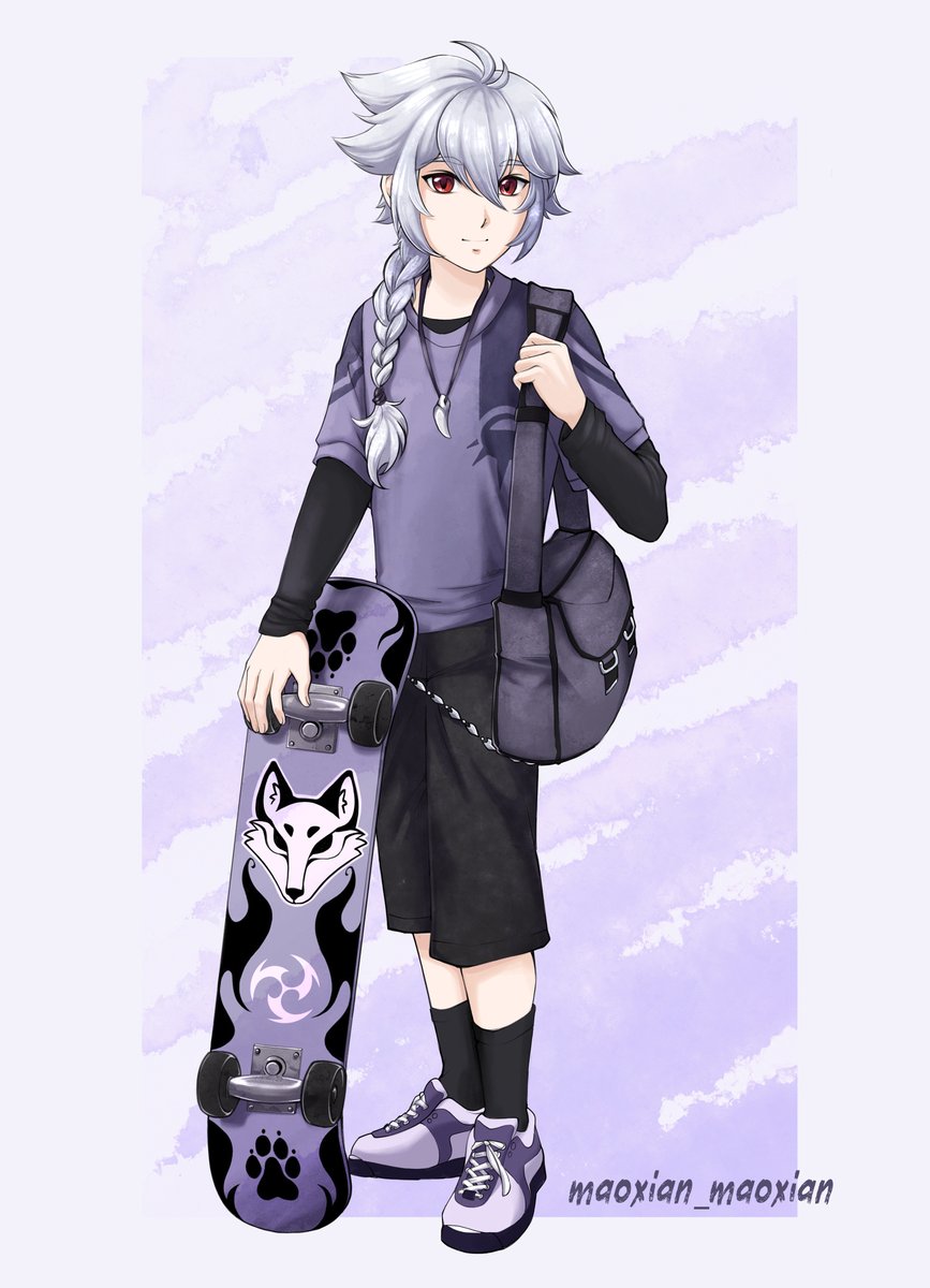 maoxian_maoxian's tweet photo. Modern AU where Razor, Benny and Ga'ming have a skateboarding hobby and become besties #GenshinImpactㅤ https://t.co/Cc0neDUKv5