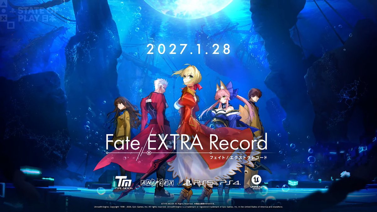 arsharsene's tweet photo. FATE/EXTRA RECORD will release on January 28, 2027 https://t.co/GI30a2p8Ah