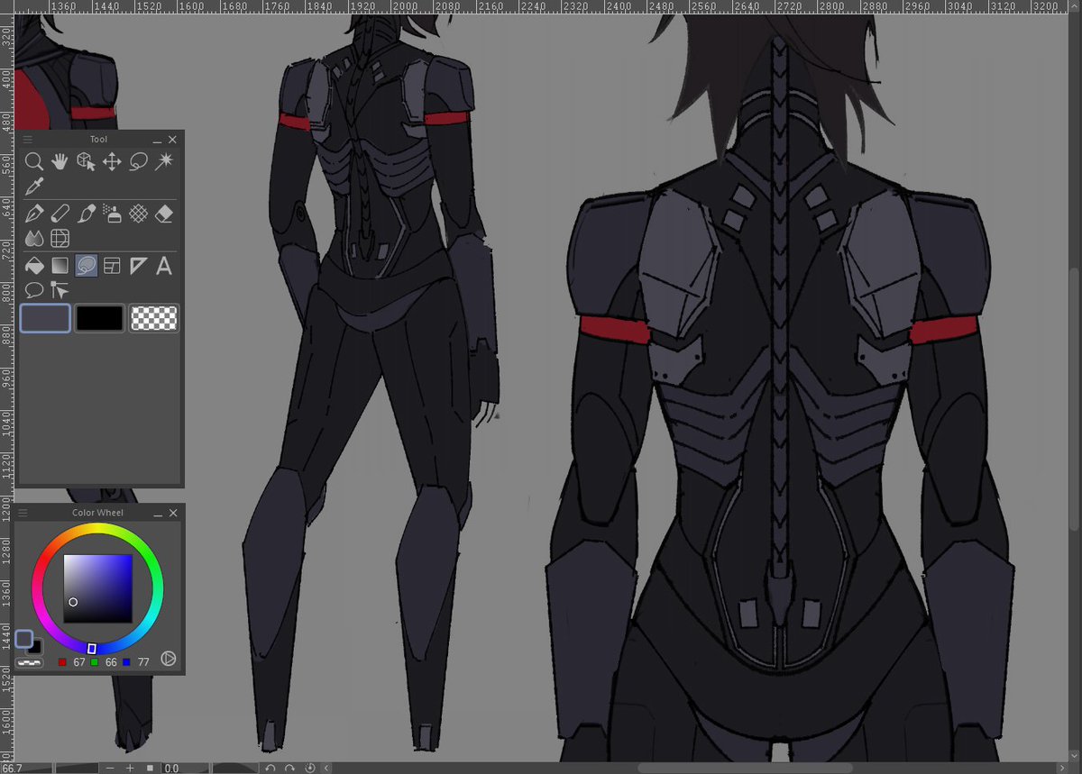 crnbrryy's tweet photo. Elster's back study #SIGNALIS https://t.co/t7LM0vSp38