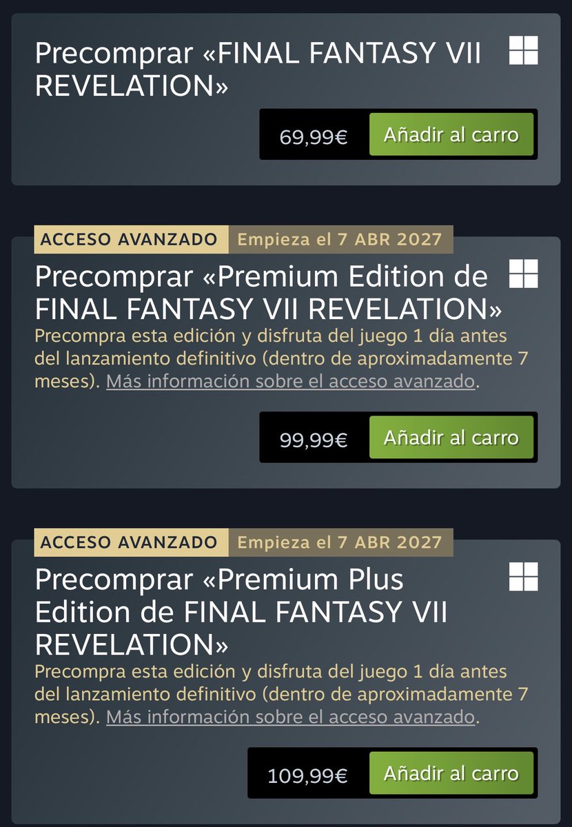 Marukuzz's tweet photo. Como que 109,99€ la Premium Plus Edition del Final Fantasy, y lo del acceso anticipado???? Que calladito lo tenían https://t.co/AFIp2zSeZ3