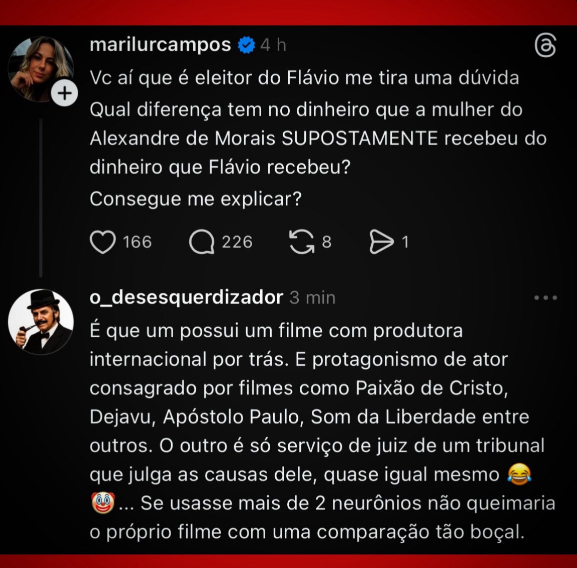 LeopoldinaDom's tweet photo. A esquerda e seu QI 83 https://t.co/QONn7JdNbn