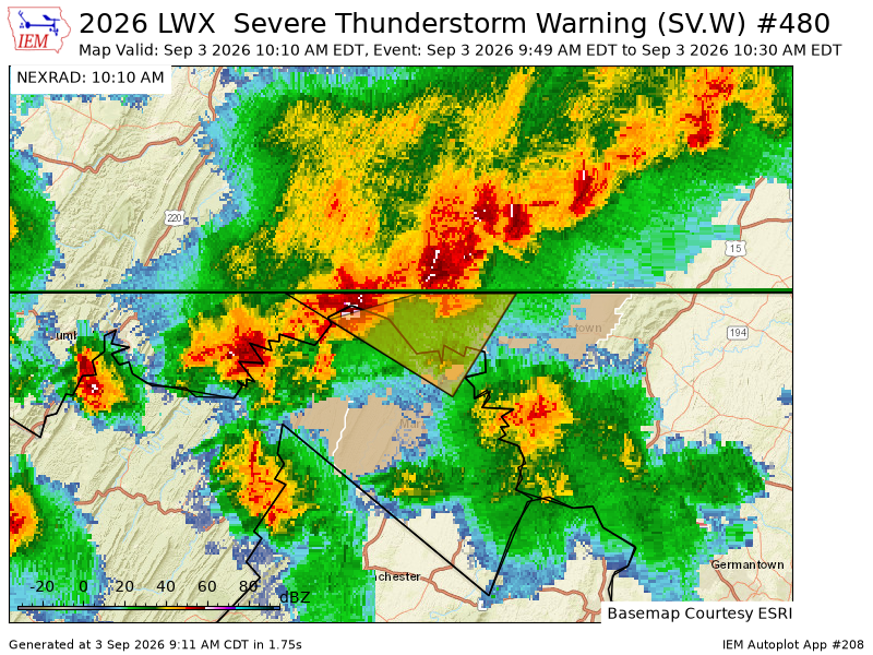 EricBourgois30's tweet photo. LWX continues Severe Thunderstorm Warning [wind: 60 MPH (RADAR INDICATED), hail: <.75 IN (RADAR INDICATED)] for Washington [MD] and Berkeley, Morgan [WV] till 10:30 AM EDT https://t.co/iXZHV7lWsI https://t.co/kXJZeiivLl