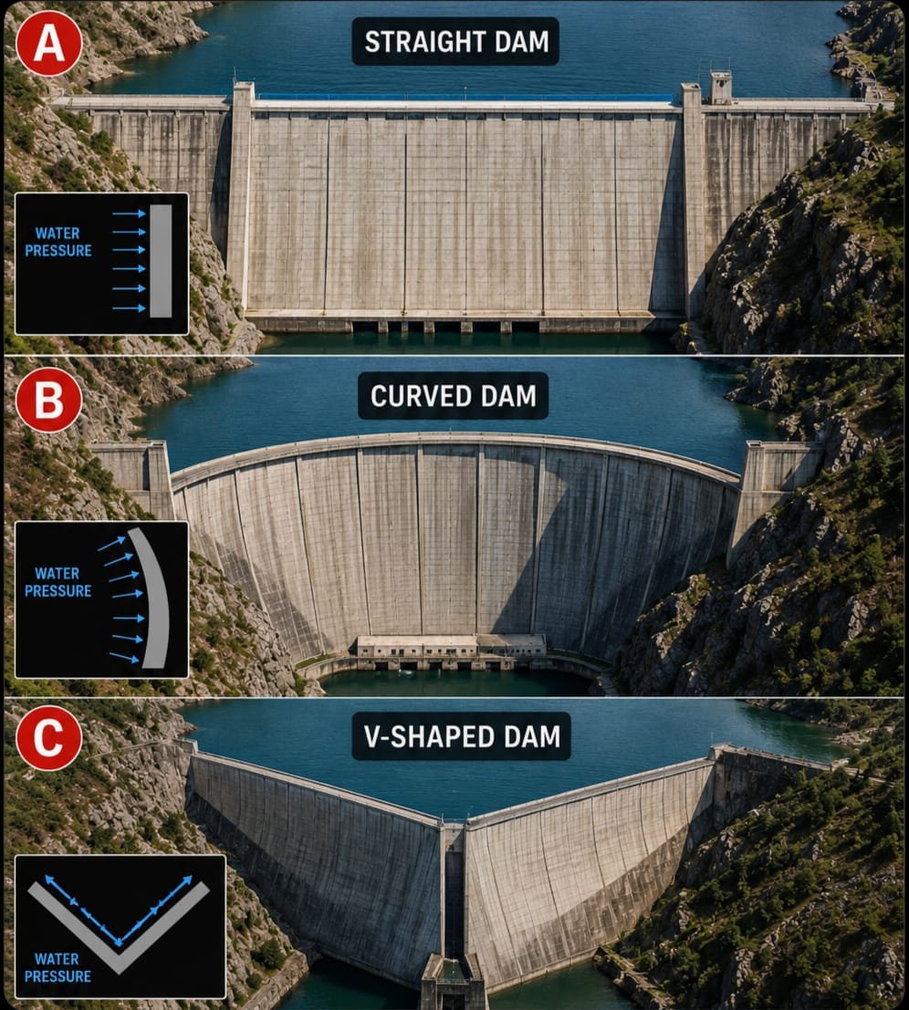Oyepriyankasun's tweet photo. Hey @grok , which dam shape handles the most water pressure? https://t.co/DxQq5hz5Bx