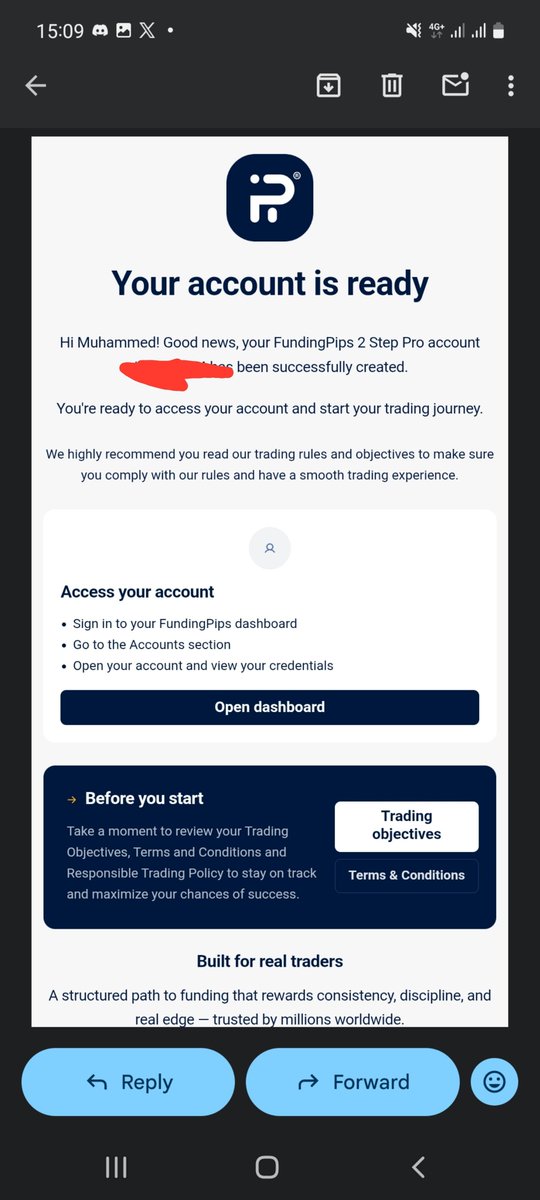 gheeboy11's tweet photo. I really appreciate our boss @svjroadstaar for this amazing opportunity and for believing in me. Thank you so much for the FundingPips account. I promise to stay disciplined, manage the risk properly, and make you proud. May God continue to bless you https://t.co/mdwwCtTeBh