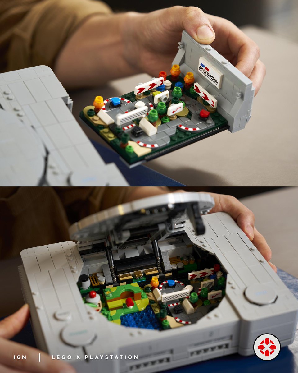 IGN's tweet photo. The LEGO PlayStation set has finally, officially, been revealed and it showcases some incredible easter eggs for old school fans. https://t.co/FCTx9Itwvp https://t.co/nZKI8hXxUI