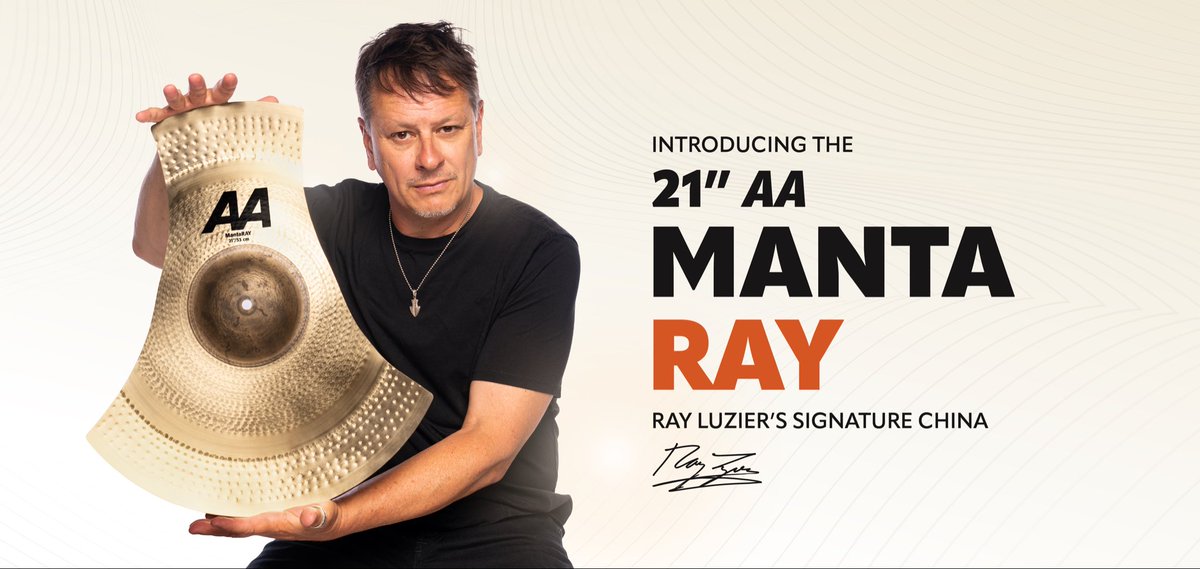 RayLuzier1's tweet photo. My new @SABIAN_Cymbals MantaRAY is out now. 💥 https://t.co/acebPy0sZN