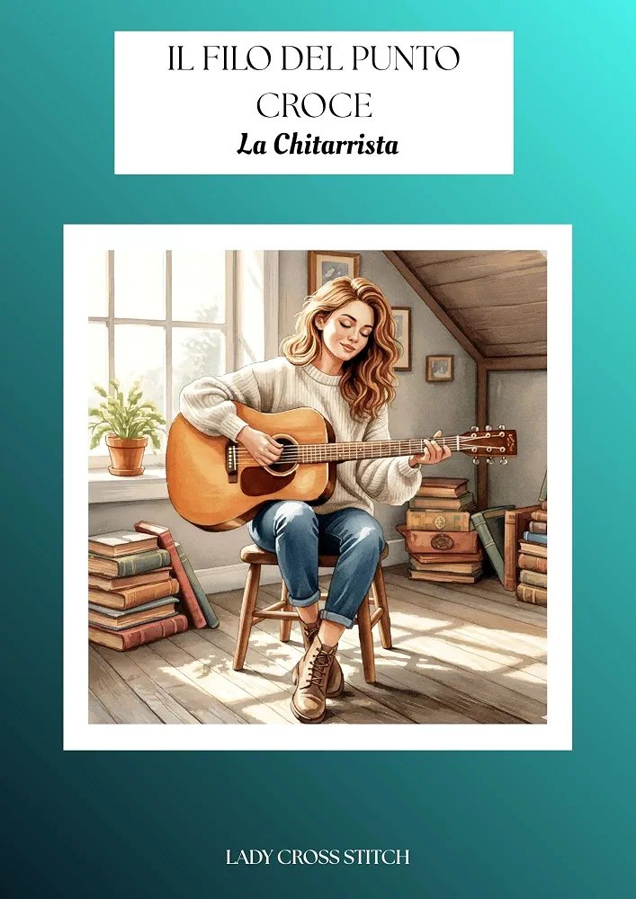 miskim24's tweet photo. Il Filo Del Punto Croce - Schemi Punto Croce La Chitarrista: Ebook Cross Stitch Pattern To Kindle unlimited #handmadeembroidery #handstitches #puntocroce #ebooks #handmadeembroidery 

 https://t.co/aWk9qNwwwn https://t.co/2IrTF6LsZK