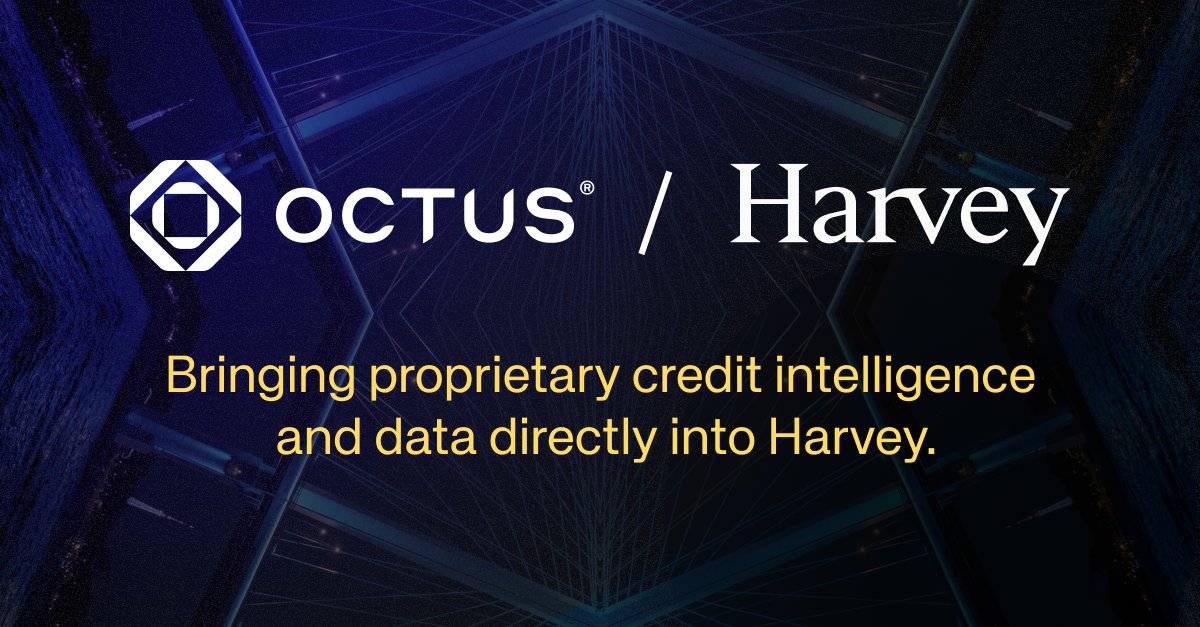 OctusCredit's tweet photo. Octus 🤝 Harvey

Through the Octus MCP Connector™, Harvey’s purpose-built agents can now tap into proprietary Octus credit intelligence and data across diligence, litigation and research.

More context, built into the work.

Learn more here: https://t.co/YOev9FsfbJ https://t.co/02ceGJzTrg