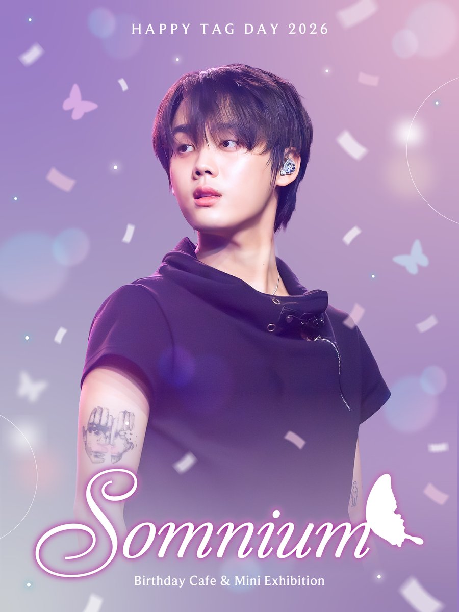 somnium930's tweet photo. ⋆⋆✧⋅ 𝑺𝒐𝒎𝒏𝒊𝒖𝒎 ⋅✧⋆⋆

HAPPY TAG DAY 2026
Birthday Cafe &amp; Mini Exhibition

✲ 2026.9.30 / 12-19
✲ cafe sept

#Somnium930
#ONEPACT #태그 https://t.co/emo5dChh1p