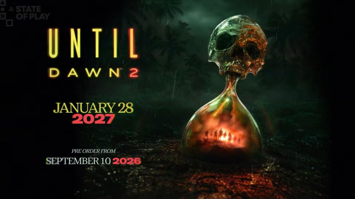 denfaminicogame's tweet photo. 『Until Dawn 2』が2027年1月28日発売決定。人気超常現象チャンネルのクルーたちに恐怖が降りかかる
https://t.co/MZDIs3jg4j

プレイヤーの選択によって登場人物の生死や物語が変化する『Until Dawn』シリーズ2作目。映像には「安岐島」と気になる地名も
#StateOfPlay https://t.co/VQvsTuN7zZ