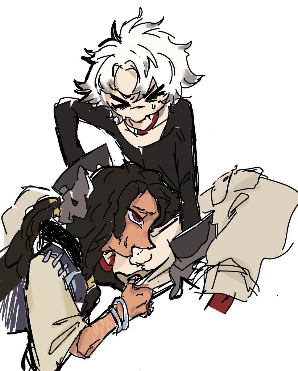 TOXIC_TE4's tweet photo. Messy jabber x rudo... should I draw more rudo :o https://t.co/CKIDoXtAhI