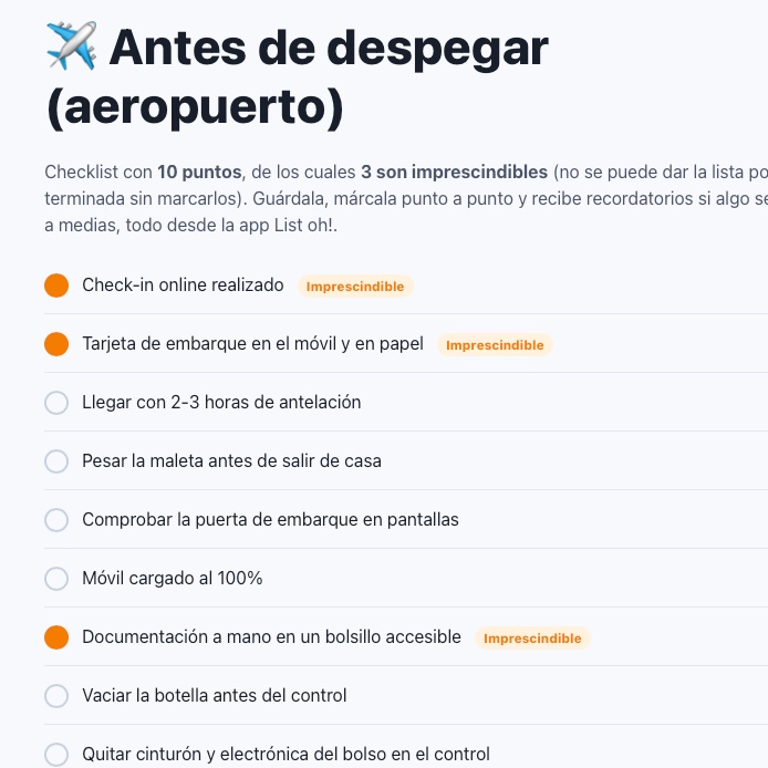 Aiviajar's tweet photo. ¿Vas de viaje?
Que no se te olvide nada.
List oh! la app de listas para controlarlo todo