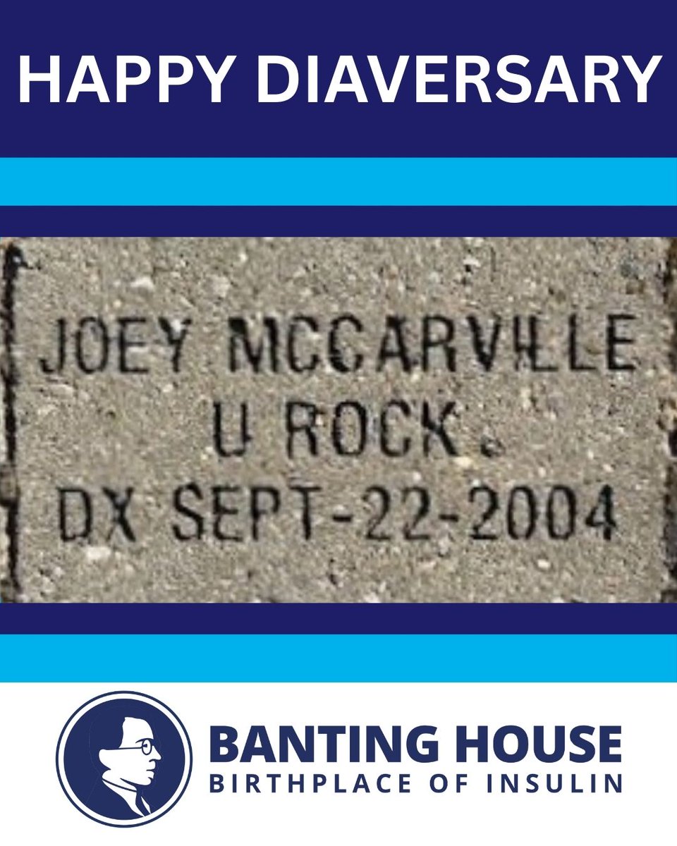BantingHouse's tweet photo. From all of us at the #birthplaceofinsulin, we are wishing Joey a very happy #diaversary! We hope you have a great day!

#BantingHouse #thisplacematters #banting #diabetes #insulin #t1d #histmed #ldnont https://t.co/586nuEM98P