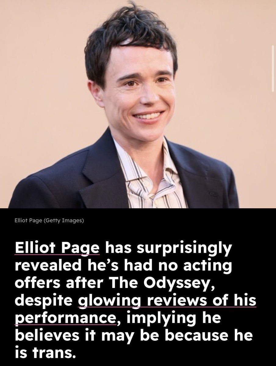 Rob_ThaBuilder's tweet photo. This is actually a microcosm of the typical yaas-lighting cycle that happens with so many trans-identified ppl:

> person medically transitions, fundamentally altering their bodies in irreversible ways

> society gaslights them and tells them how amazing they are/look, or how incredible they were in the Odyssey

> they find their life fundamentally changes and they are having a hard time getting the thing they were told they could expect (producers not casting them in movies/lesbians refusing to date them/ppl refusing ti see them as the opposite sex etc)

> they are confused about this, as everyone has been telling them non stop how hot/masculine/feminine/beautiful they are. Therefore, the only explanation?

> Transphobia

Once again, it is not kind to tell mentally unstable ppl that they are something they are not, especially when they use that false encouragement to permanently alter their bodies and commit irreversible harm to themselves.  It is the very definition of cruel.