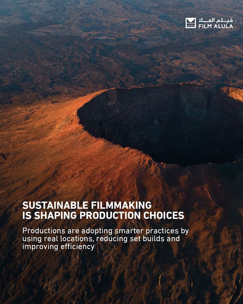 filmalula's tweet photo. The way stories are made is changing and 2026 is bringing filmmaking closer to what feels real, responsible and rooted in place.  Discover 4 trends redefining global filmmaking in 2026. 

#FilmAlUla #AlUla #Filmmaking #FilmIndustry #SaudiCinema https://t.co/YtAfNzv8kP