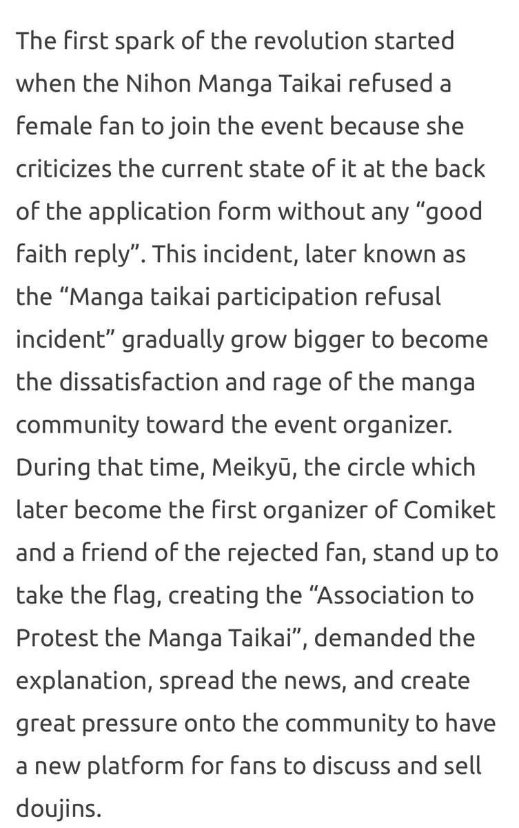 sabato__n's tweet photo. if you still think that doujin is not possible in the US bc we're too stuck in the culture of anime/sf cons and highly competitive vendor applications - before comiket existed the cons in japan were similar to american sf cons. people created comiket as a response to this https://t.co/BZbWAJYqK2