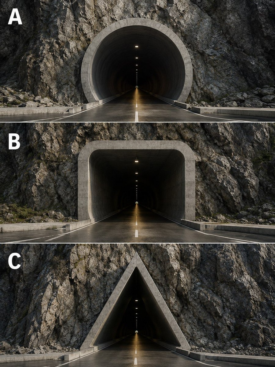 moon__singh's tweet photo. Hey @Grok,which tunnel shape is strongest under mountain pressure? https://t.co/fqIOMMVw34
