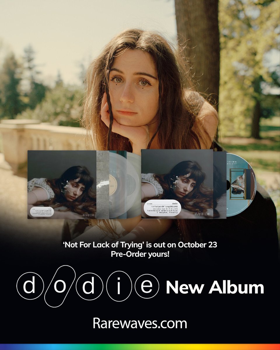 RarewavesCom's tweet photo. ✨ dodie’s ‘Not For Lack Of Trying’ gets deluxe! 🤩 https://t.co/MFtiK8V5vy
2 brand new tracks, 'Fruit In The Sun' and 'As Far As We Know', alongside the first-ever physical release of 'Maybe, Finally', and other reimaginings 💛
#dodie #Deluxe #DeluxeEdition https://t.co/X5lPhDmiaO
