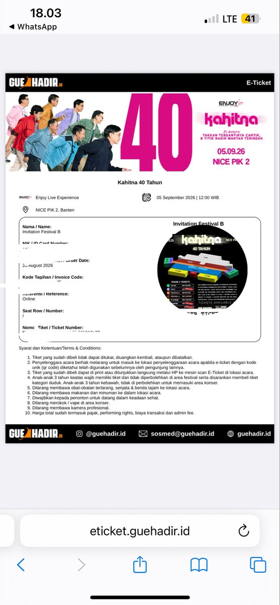 keym0uth's tweet photo. @keiy_chy WTS Fest B murah aja karna perusahaanku sponsor acara tsb jadi tiket invitation https://t.co/sHbuyBgy9m