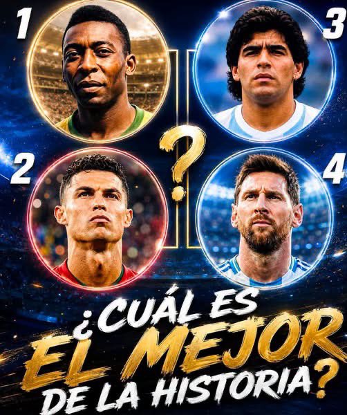 Elitefutbolsp's tweet photo. Los cuatro MEJORES jugadores de todos los tiempos.

Ordénalos de mejor a peor 👇 https://t.co/2gy4FsJJys