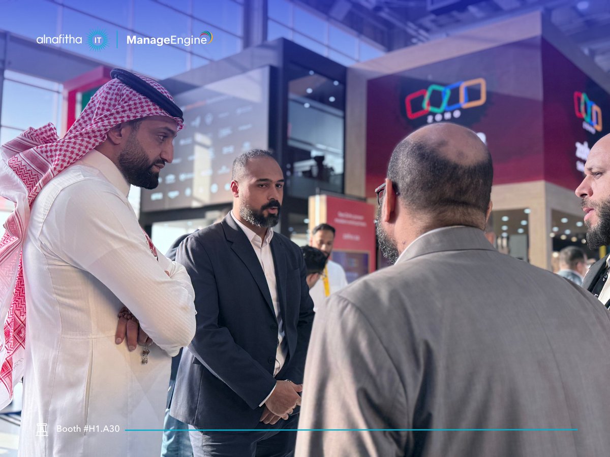 alnafitha_it's tweet photo. Final day at the @manageengine booth, and it ended on a high.
Thanks to everyone who came for the conversations, and to our Alnafitha IT team, who brought the knowledge and energy behind every one of them.
#LEAP2026 #AlnafithaIT #ManageEngine https://t.co/gRktn88qvA