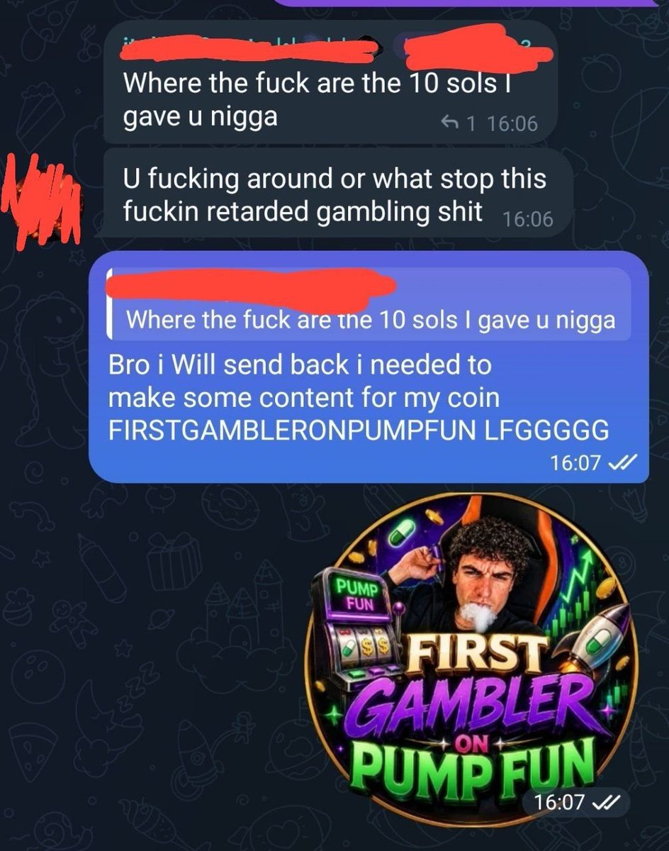 FirstGamblerOPF's tweet photo. THIS IS WHAT HAPPENS WHEN YOU GO TOO DEGEN. 🎰💀

We’re not here to play it safe.

We’re here to CREATE THE FIRST FUCKING GAMBLER MOVEMENT ON THE BLOCKCHAIN.

THE DEGEN MOVEMENT STARTS NOW.

You ready to fucking send it? 🚀 #gambling #crypto https://t.co/BXhgueLAgf