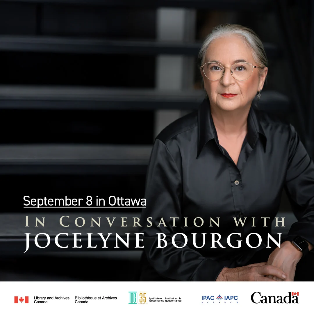 September 8 in Ottawa

In conversation with Jocelyne Bourgon
