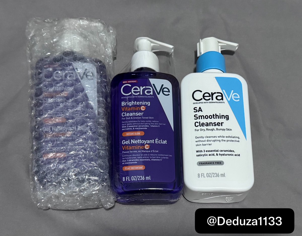 Deduza1133's tweet photo. พร้อมส่ง คลีนเซอร์  เซราวี 🫧 CeraVe 🫧

💜 Vitamin C Brightening Cleanser 236 ml ราคา 350 บาท
🩵 SA Smoothing 236 ml ราคา 350 บาท

🚛 ค่าส่ง 40 บาท
📍 นัดรับขอนแก่น https://t.co/OVH5MUP9Wv